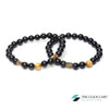 TCC™ Natural Golden Tiger Eye And Black Onyx Stone Bracelet